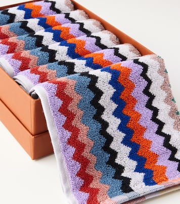 Riverbero set of 6 terry face towels | Missoni
