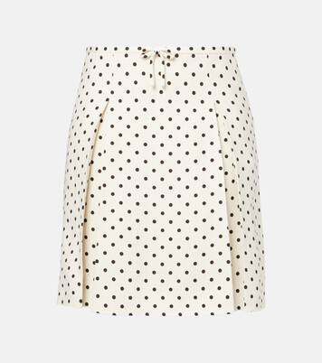 Bow-detail polka-dot miniskirt | Valentino