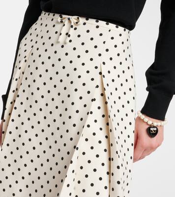 Bow-detail polka-dot miniskirt | Valentino