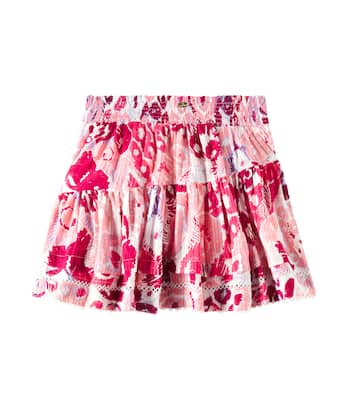Falda Chantal de algodón a capas | Poupette St Barth Kids