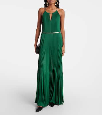 Gersa plissé sablé georgette gown | Max Mara