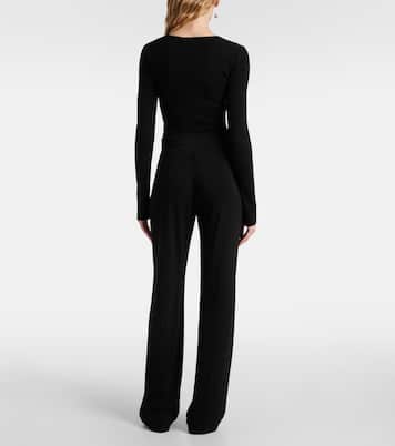 Gerade High-Rise-Hose Dinda aus Jersey | Max Mara