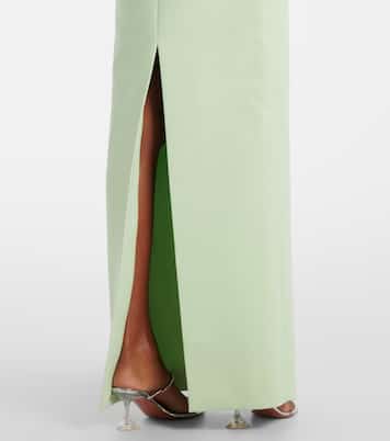 Robe longue en crêpe à ornements | Self-Portrait