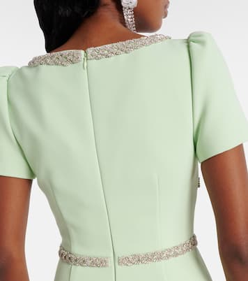 Robe longue en crêpe à ornements | Self-Portrait