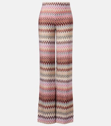Zigzag lamé wide-leg pants | Missoni