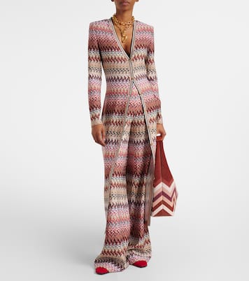 Zigzag lamé wide-leg pants | Missoni