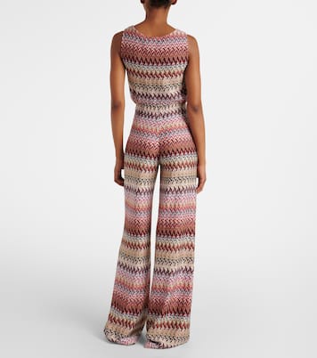 Zigzag lamé wide-leg pants | Missoni