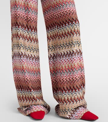 Zigzag lamé wide-leg pants | Missoni