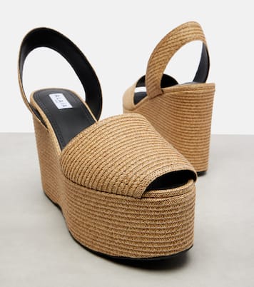 Straw wedge sandals | Alaïa