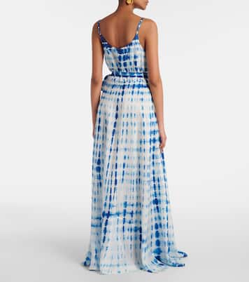 Vestido envolvente de seda tie-dye | Anna Kosturova