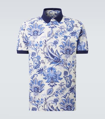 Floral cotton piqué polo shirt | Etro