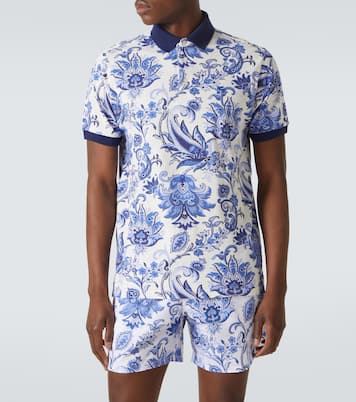 Floral cotton piqué polo shirt | Etro
