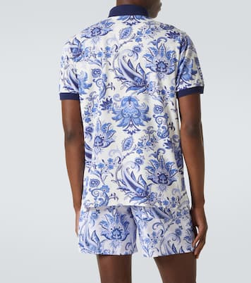 Floral cotton piqué polo shirt | Etro