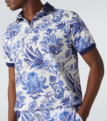 Floral cotton piqué polo shirt | Etro
