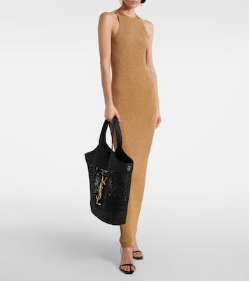 Cabas Icare Cassandre Maxi en crochet et raphia | Saint Laurent