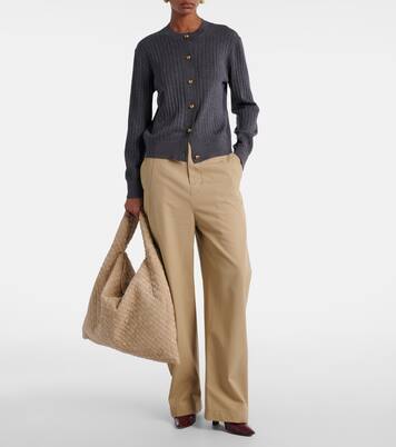 Hop Large Intrecciato suede shoulder bag | Bottega Veneta