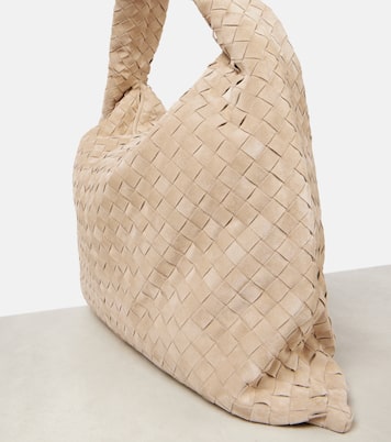 Hop Large Intrecciato suede shoulder bag | Bottega Veneta