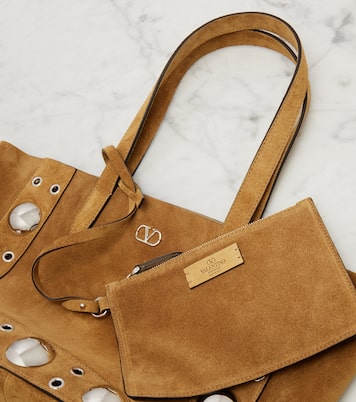 Nellcôte Medium suede tote bag | Valentino Garavani
