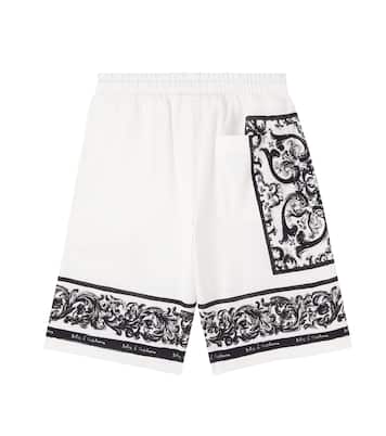 Majolica logo cotton piqué Bermuda shorts | Dolce&Gabbana Kids