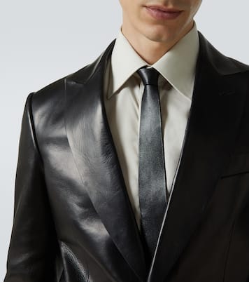 Single-breasted leather blazer | Tom Ford