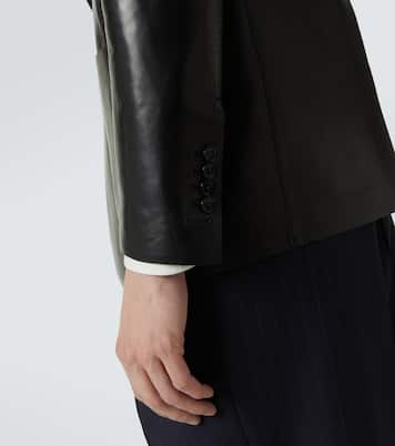 Single-breasted leather blazer | Tom Ford