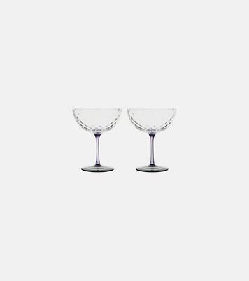 Set of 2 glass champagne bowls | NasonMoretti