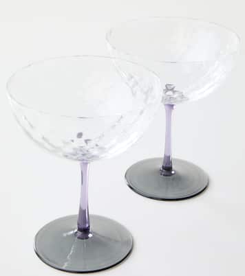 Set of 2 glass champagne bowls | NasonMoretti