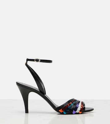 Sequined leather sandals | Valentino Garavani