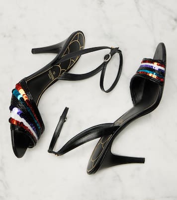 Sequined leather sandals | Valentino Garavani