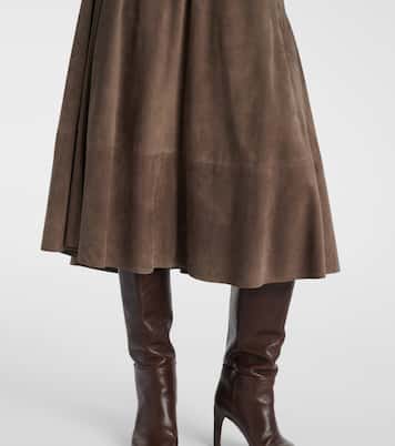 Falda midi de ante | Brunello Cucinelli