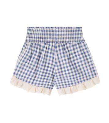 Short Mesina en coton mélangé à carreaux | Cozmo