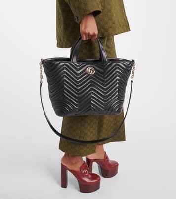 GG Marmont Small leather tote bag | Gucci