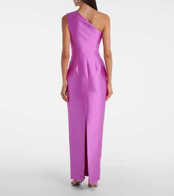 Robe longue Kira en satin | Solace London