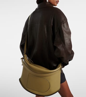 Schultertasche Pin Swing XL aus Leder | Delvaux