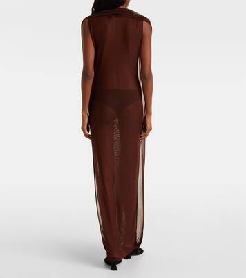 Robe longue en tulle à sequins | Jean Paul Gaultier