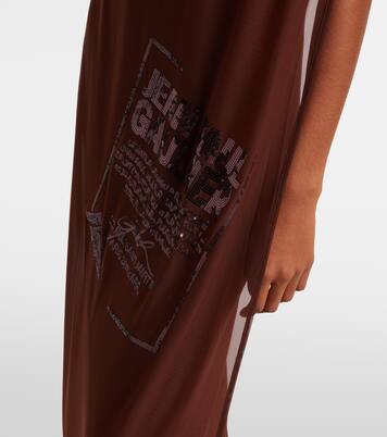 Robe longue en tulle à sequins | Jean Paul Gaultier