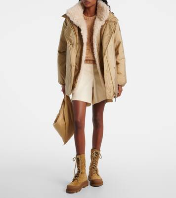 Daunenjacke Voue mit Teddyfleece | Moncler