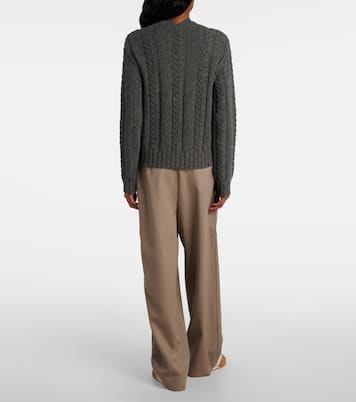 Cable-knit wool mouliné sweater | Loewe