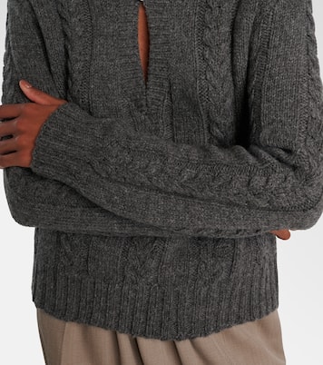 Cable-knit wool mouliné sweater | Loewe