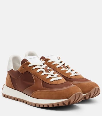 Gravel leather and suede sneakers | Gianvito Rossi