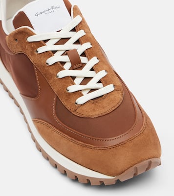 Gravel leather and suede sneakers | Gianvito Rossi