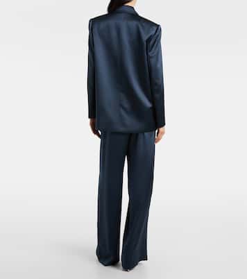 High-rise silk wide-leg pants | The Sei