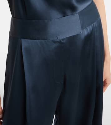 High-rise silk wide-leg pants | The Sei