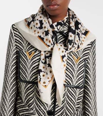 Foulard en soie à fleurs | Valentino