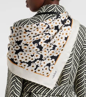 Foulard en soie à fleurs | Valentino
