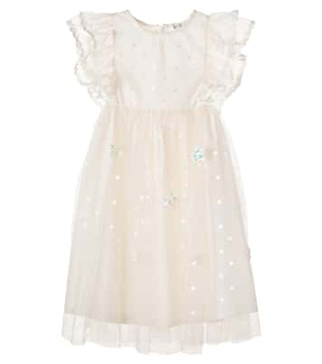 Embellished polka-dot tulle dress | Bebe Organic