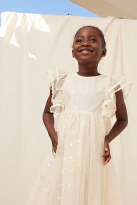 Embellished polka-dot tulle dress | Bebe Organic