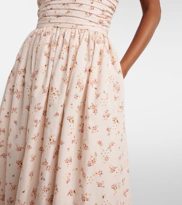 Vestido midi Leia de algodón floral plisado | Markarian