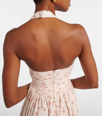 Vestido midi Leia de algodón floral plisado | Markarian