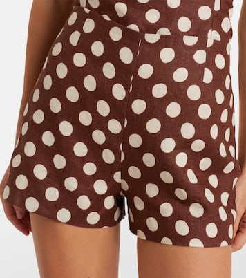 Short Lila en lin à pois | Faithfull